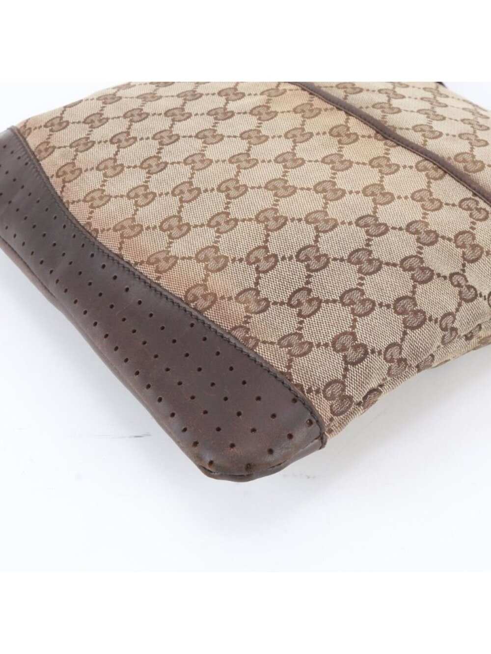 Gucci GG Canvas Leather Shoulder Bag Crossbody Messenger Business - Picture 4 of 11